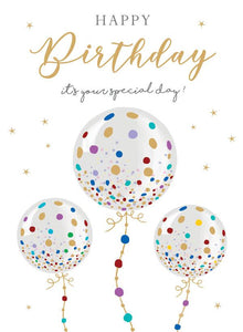 Birthday, 3 Balloons [XL Card]