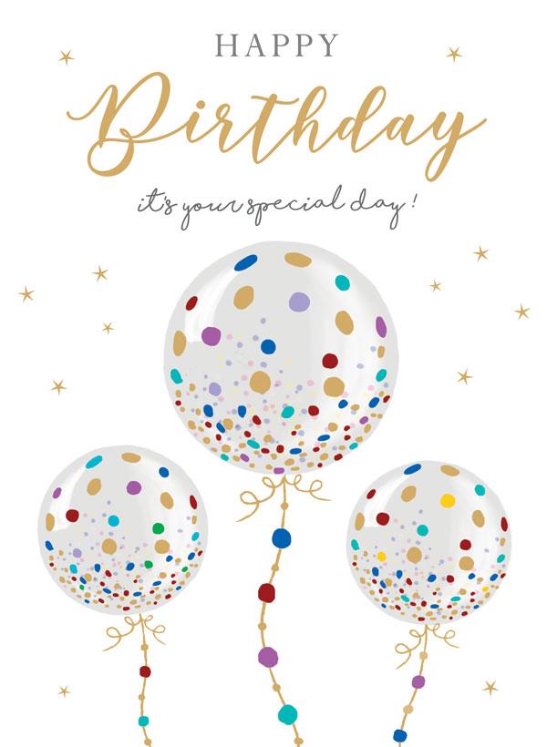 Birthday, 3 Balloons [XL Card]