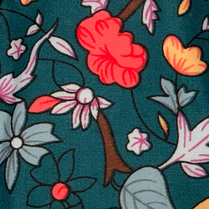 Cotton Face Mask:Teal Floral