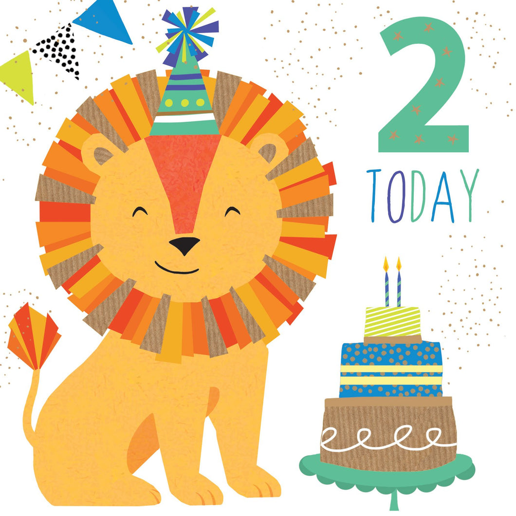2 Today Boy Lion Card