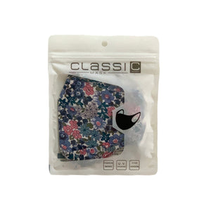 Cotton Face Mask:Blue Floral