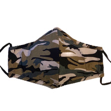 Load image into Gallery viewer, Cotton Face Mask:Green Camo