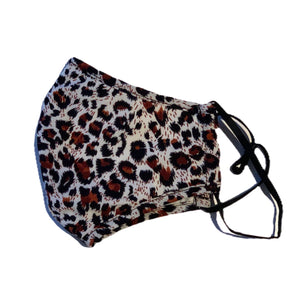 Cotton Face Mask:Leopard Print