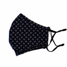 Load image into Gallery viewer, Cotton Face Mask:Dark Blue Paisley