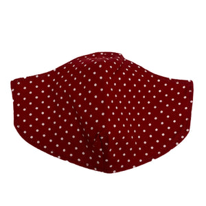 Cotton Face Mask : Red Polka Dot