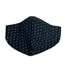 Load image into Gallery viewer, Cotton Face Mask : Black Polka Dot