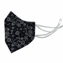 Load image into Gallery viewer, Cotton Face Mask : Black Paisley