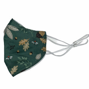 Cotton Face Mask : Green Floral