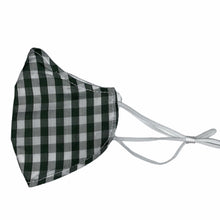 Load image into Gallery viewer, Cotton Face Mask : Green and White Tartan