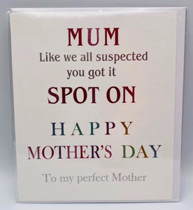 Mum's always right