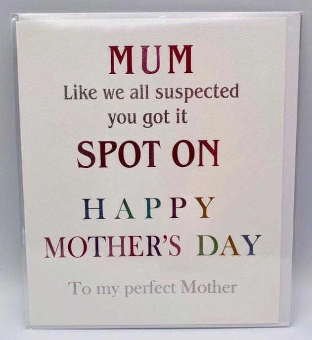 Mum's always right
