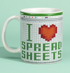 I Love Spreadsheets Mug