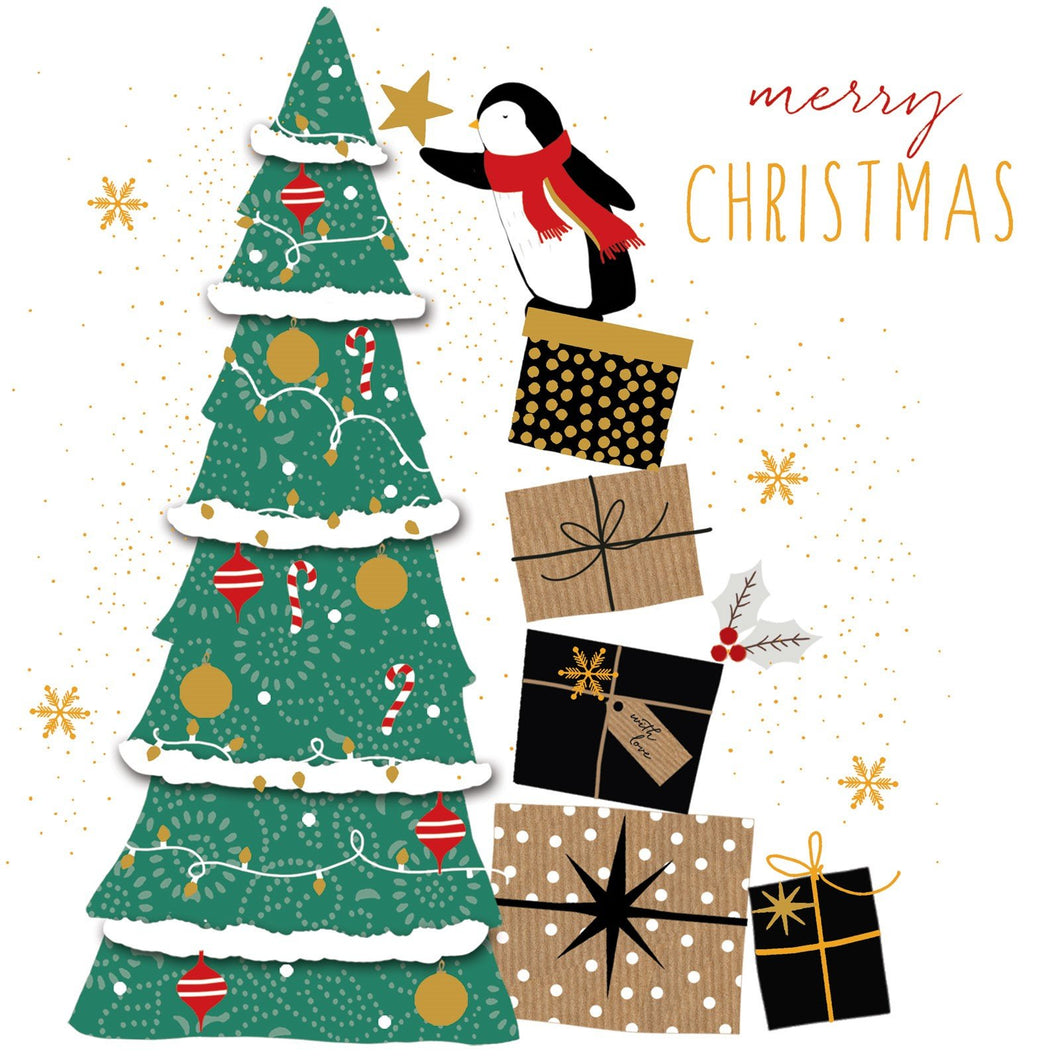 Penguin and Christmas Tree